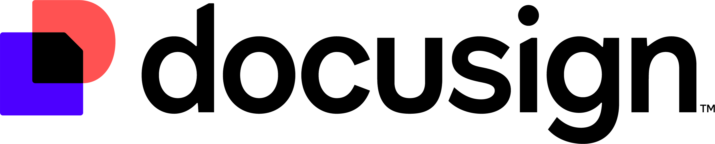 DocuSign Logo Black Lettering White Background